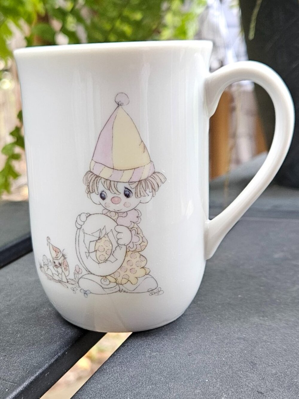 VINTAGE Precious Moments Clown Cup with Puppy